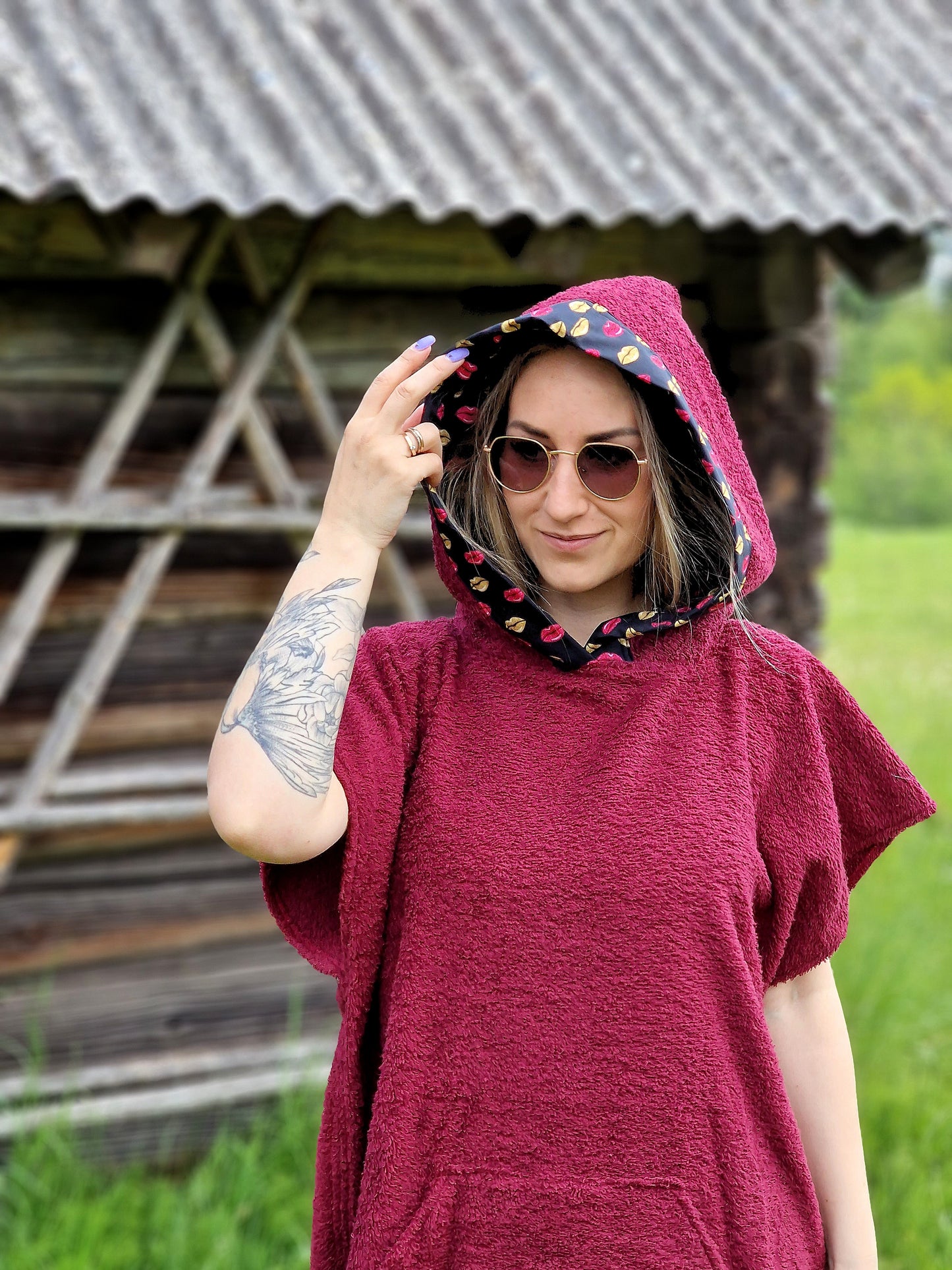 Pončo Bordo