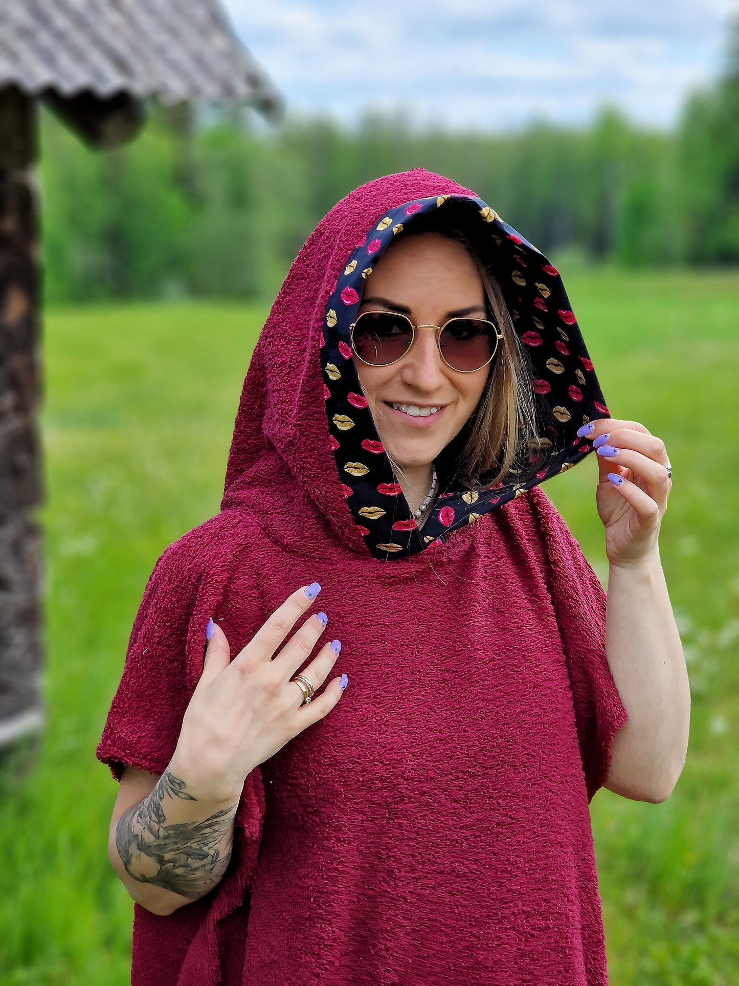 Pončo Bordo