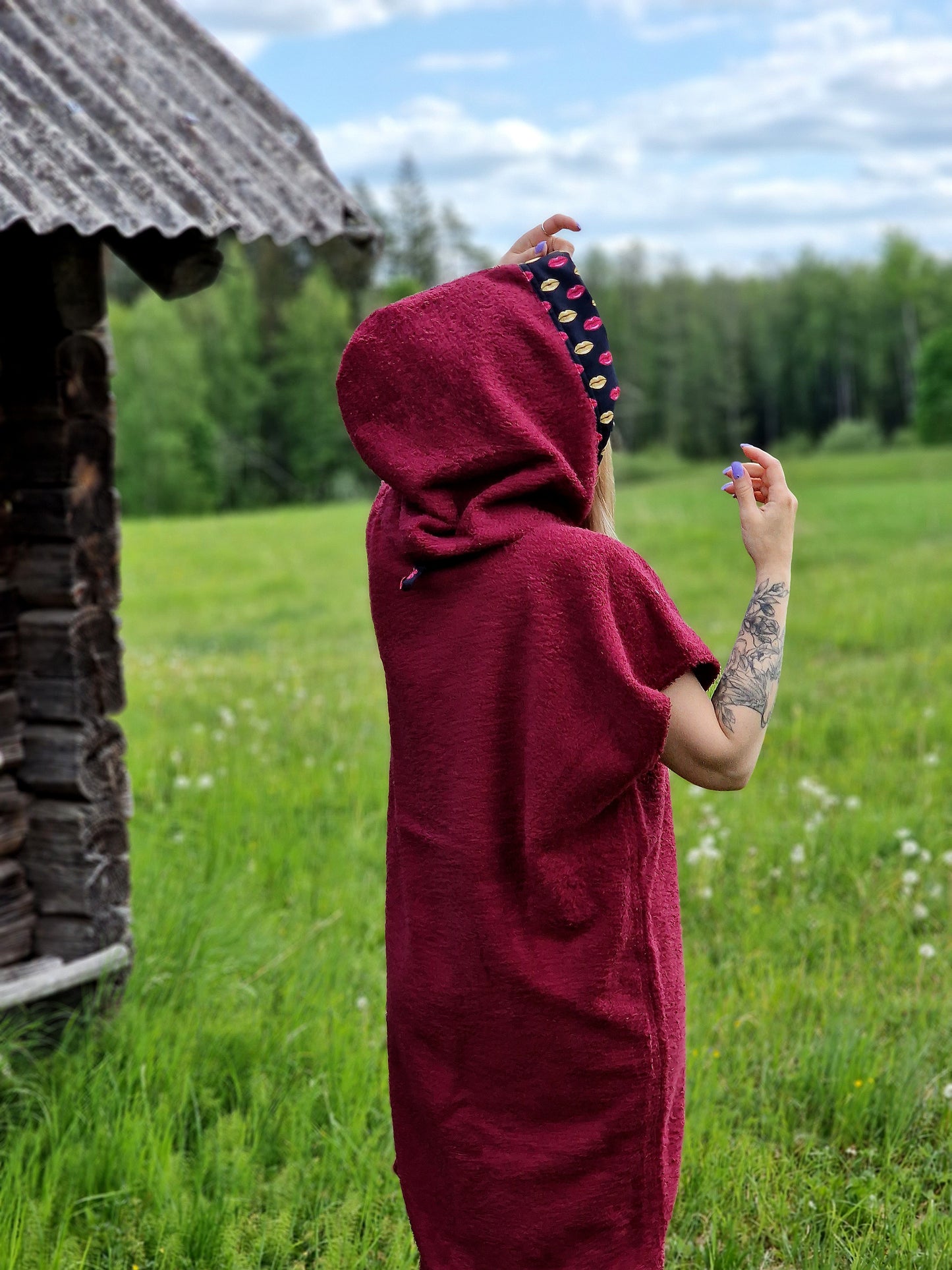 Pončo Bordo