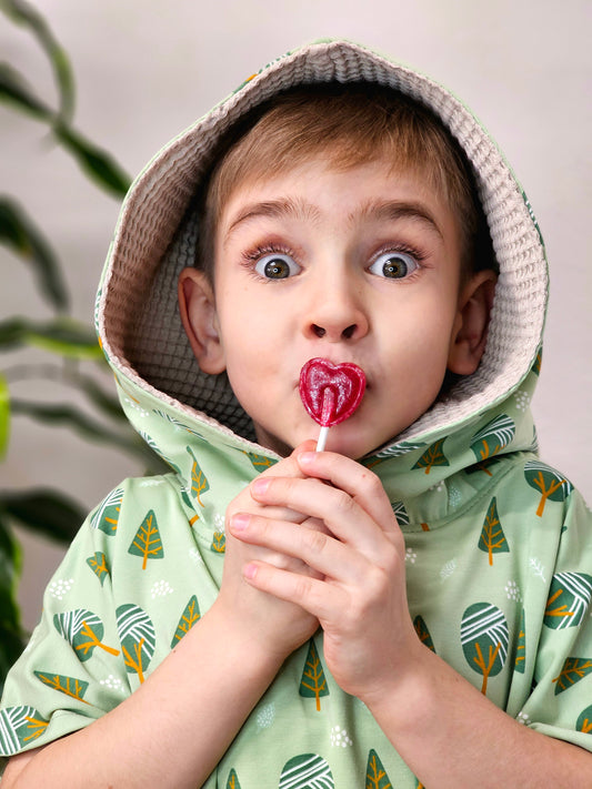 Kokvilnas auduma Pončo Koki