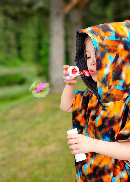 Kokvilnas auduma Pončo Kosmoss