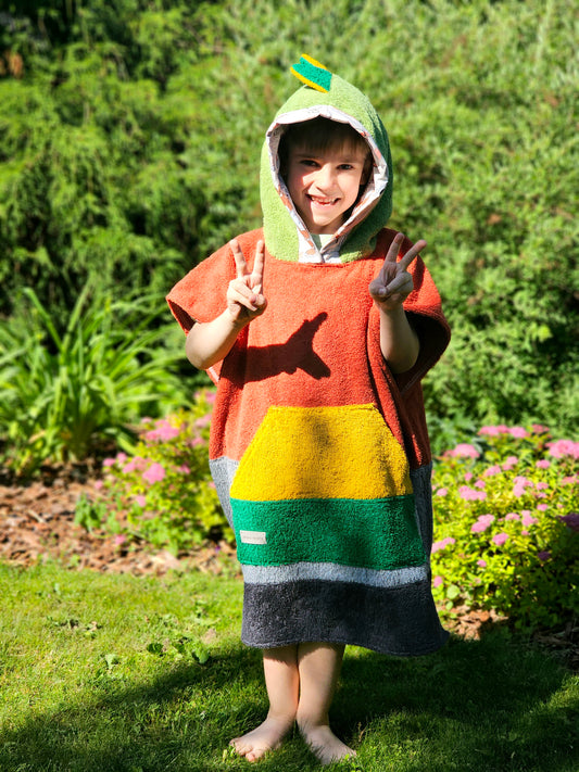 Krāsains DINO Pončo