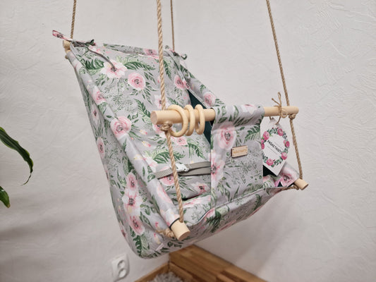 Šūpuļkrēsls Pelēkie Ziedi