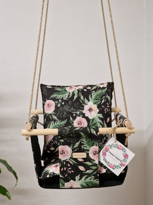 Šūpoles Melnie Ziedi