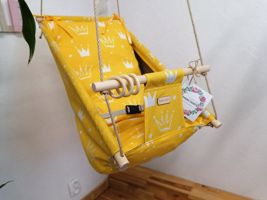 Šūpuļkrēsls Dzeltenie Kroņi